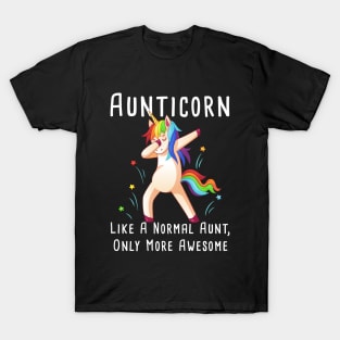 Aunticorn Like A Normal Aunt, Only More Awesome T-shirt For Aunti Unicorn T-Shirt